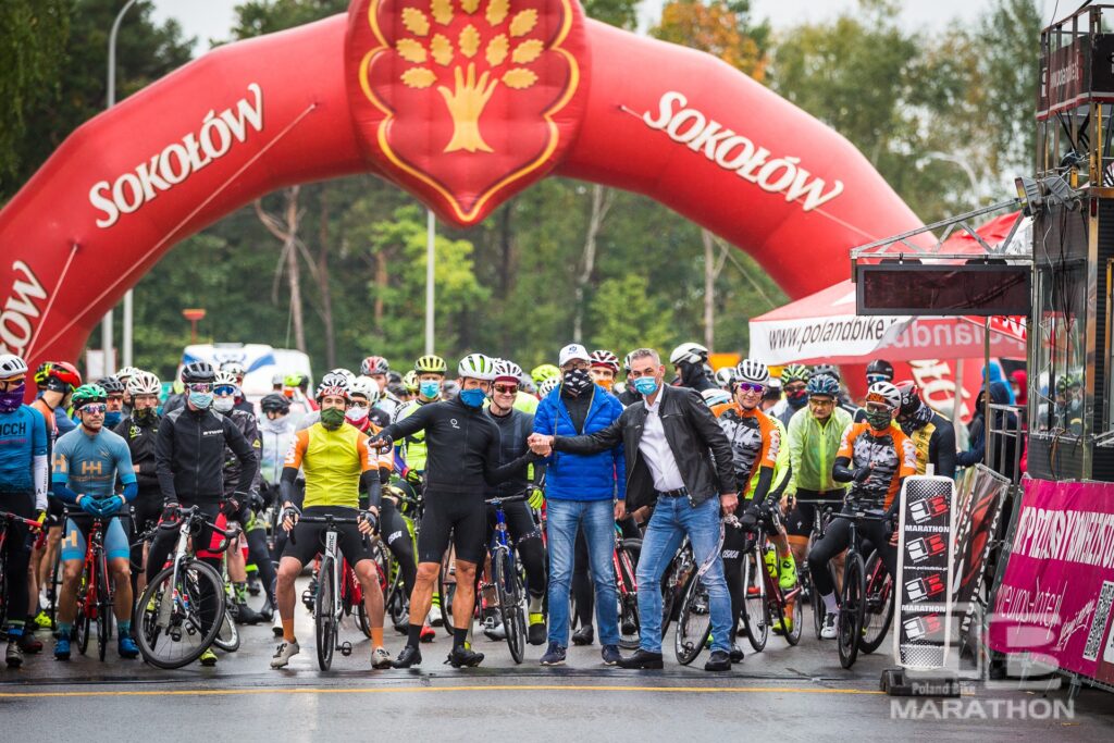 Start w zawodach kolarskich