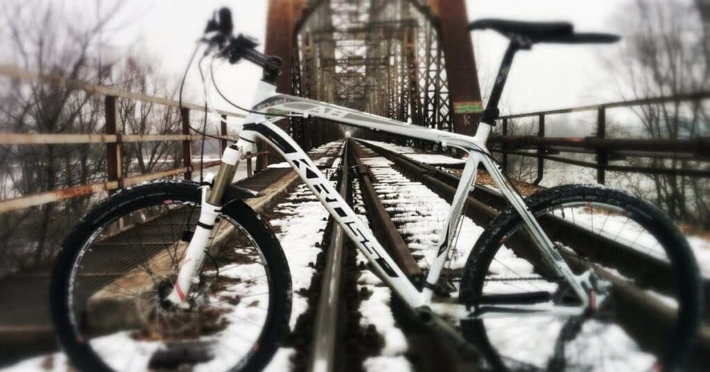 Trening kolarski zimą